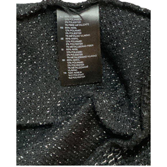 Divided Women's Black Tweed Boho Jacket Blazer L Mid Weight - Picture 4 of 5